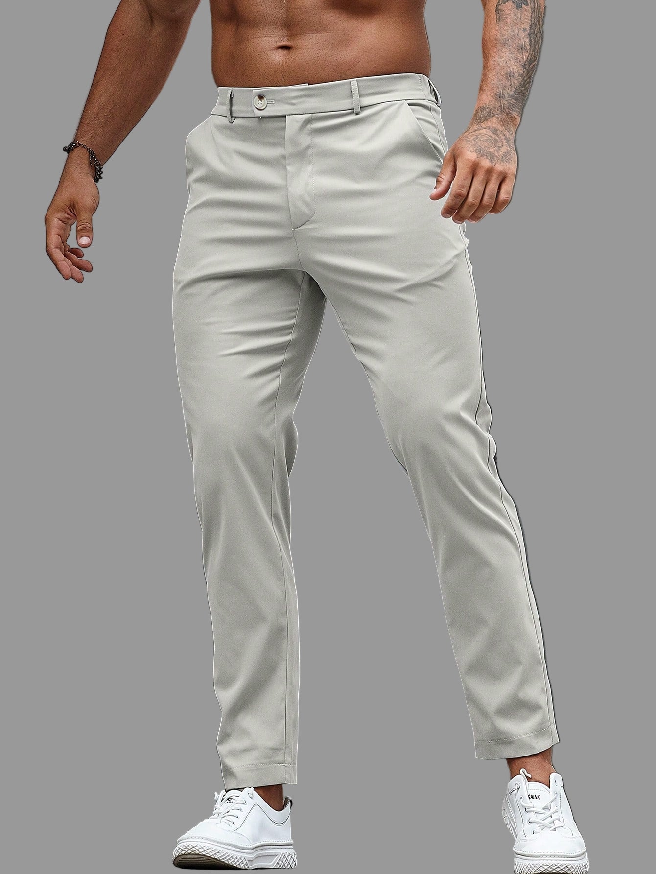 Men's Pants with Slanted Pockets