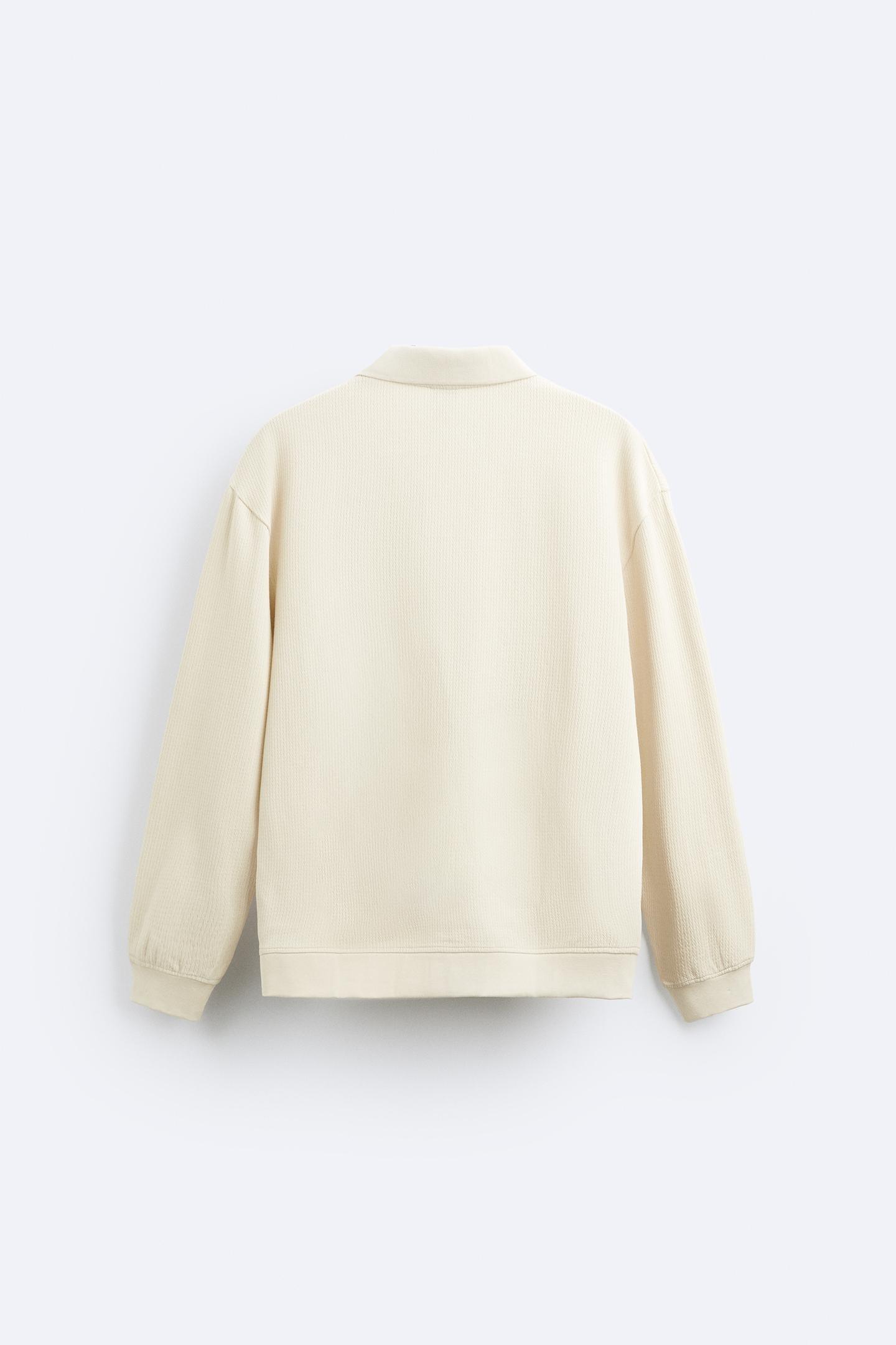 Men's Long Sleeve Polo Shirt with V-Neck Collar