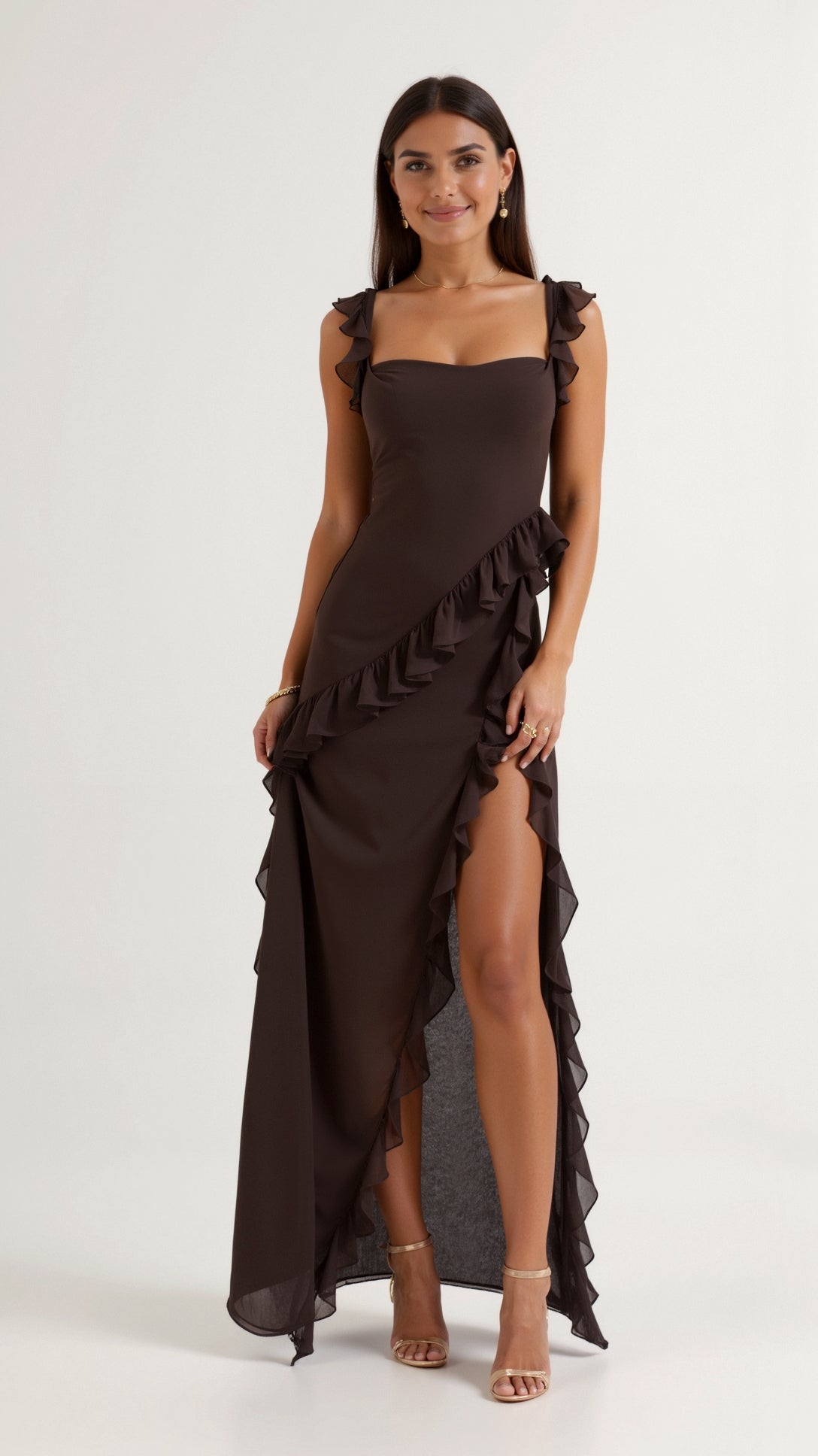 Women's Ruffle Maxi Dress