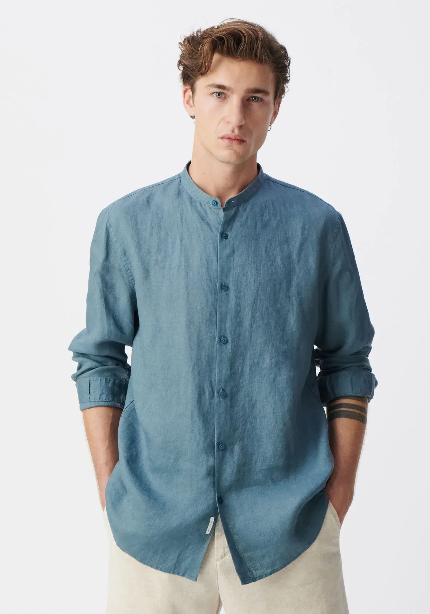 Men's Stand Collar Shirt